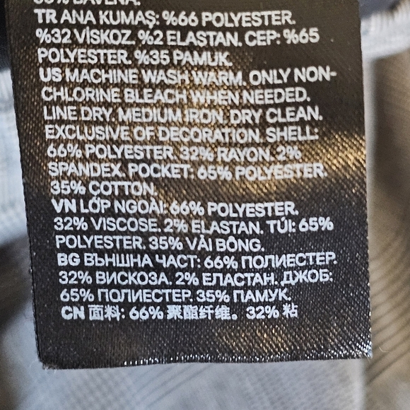 H&M Gray Glen Plaid Trouser Office Jogger Work Pant Womens Slim‎ Fit Size XS - Picture 11 of 11